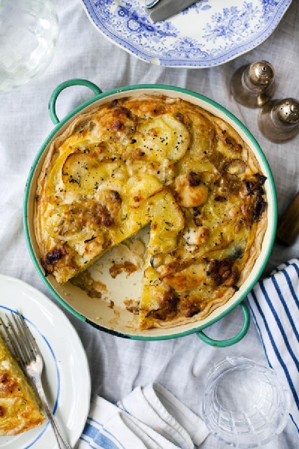POTATO, CHEESE & THYME TART