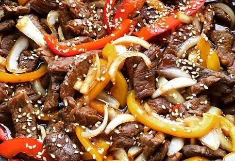 BEEF STIR FRY WITH OYSTER SAUCE