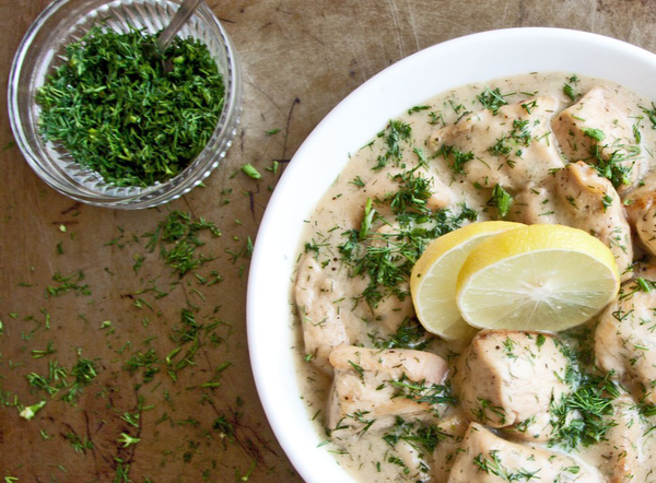 CHICKEN WITH LEMON DILL SAUCE