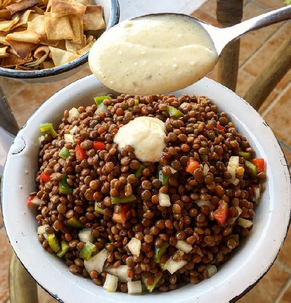 LENTIL SALAD WITH YOGHURT DRESSING