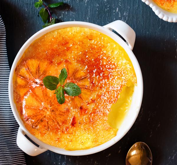 PUMPKIN BRULEE WITH ORANGES