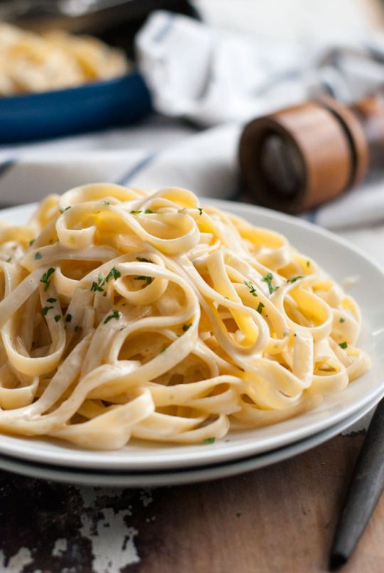 Fettuccine with Alfredo sauce